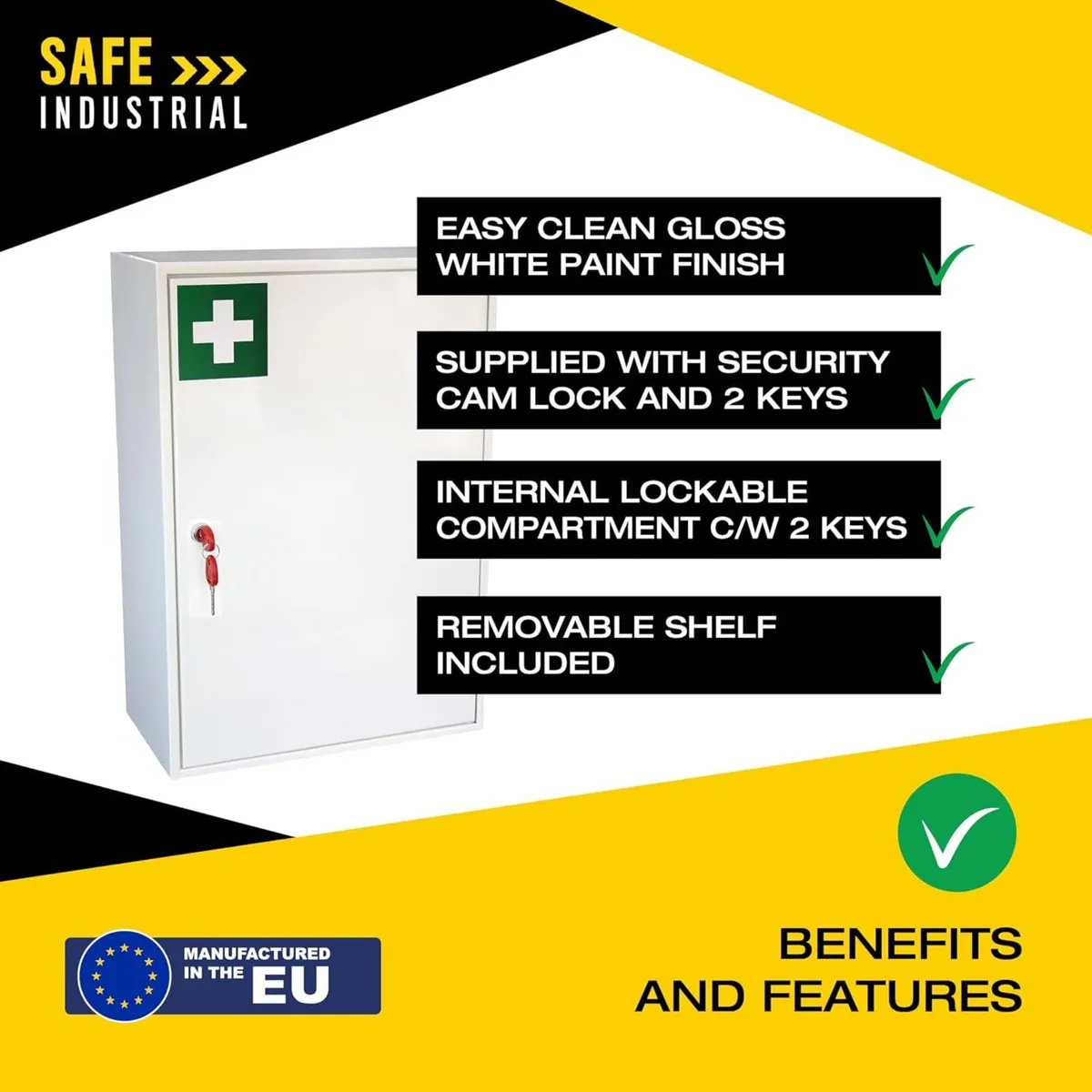 Cabinet Wall Mountable Medication Key Lock Safe - Image 3