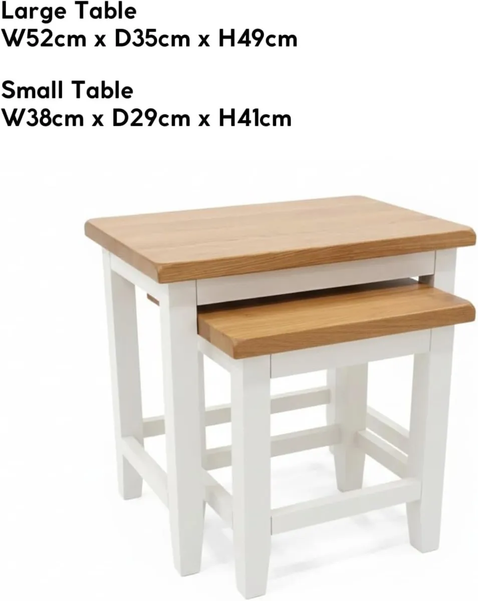 Grofurniture Nest of Tables Set 2 Small Coffee - Image 2