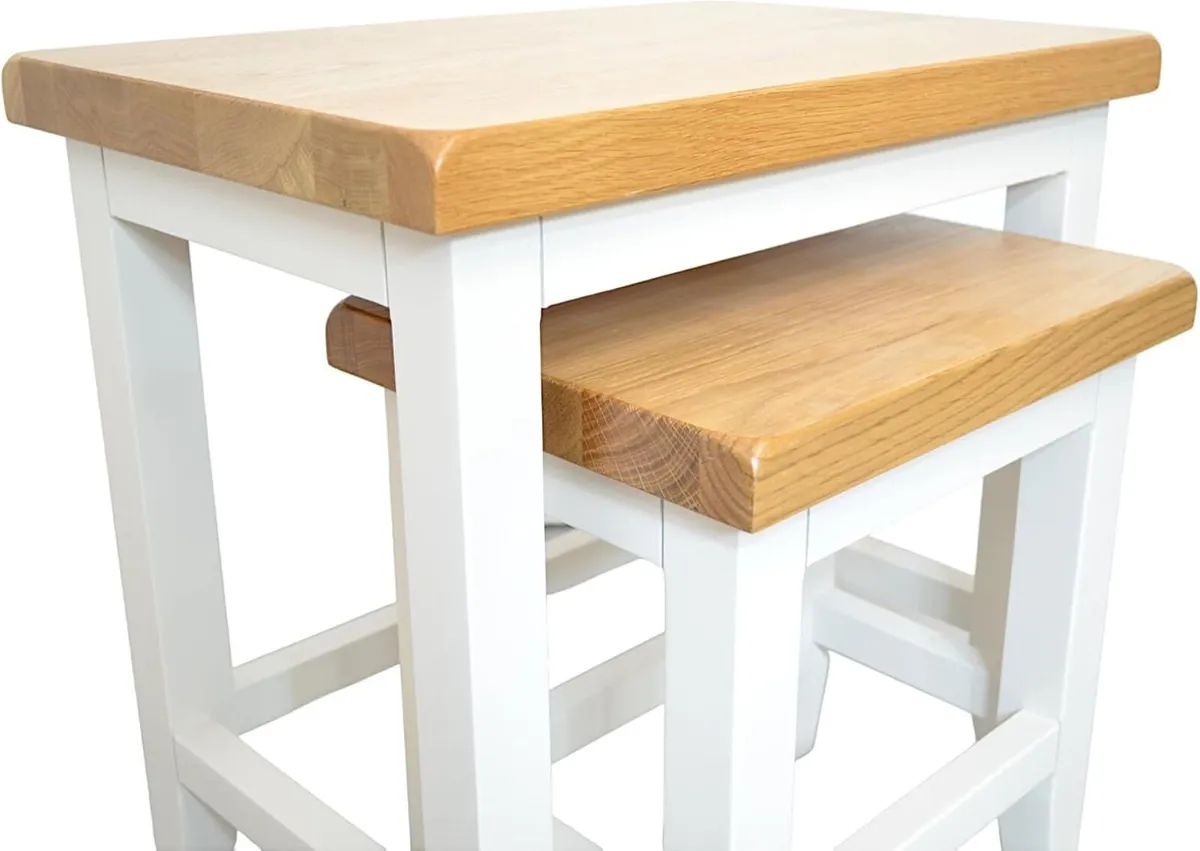 Grofurniture Nest of Tables Set 2 Small Coffee - Image 4