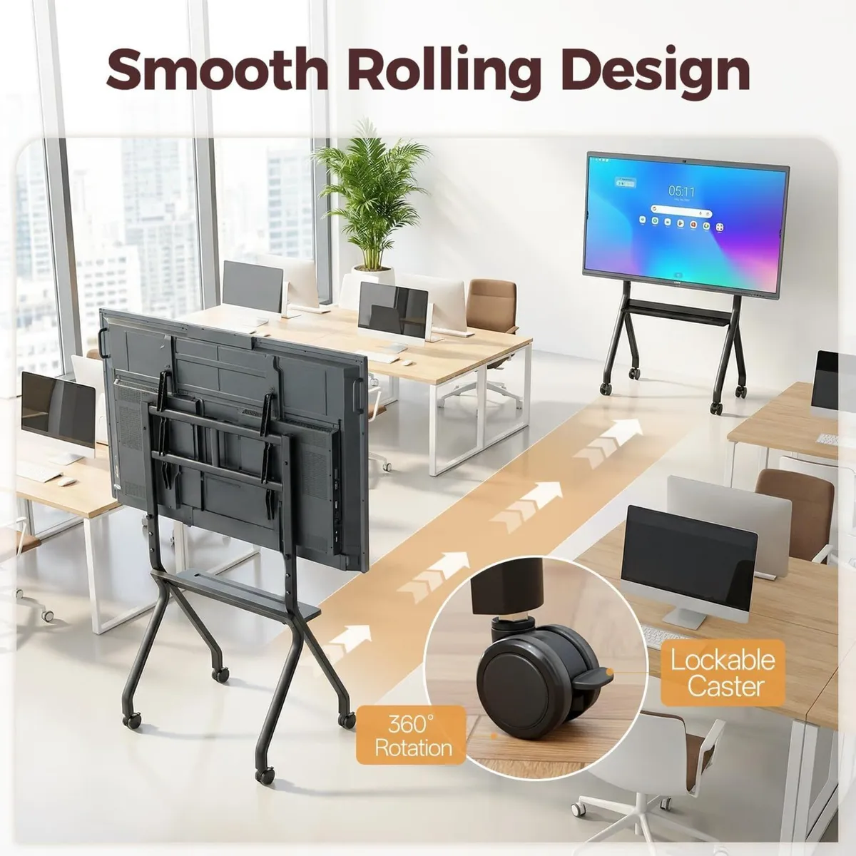 Board Stand for 47"-65" Interactive Whiteboard - Image 3