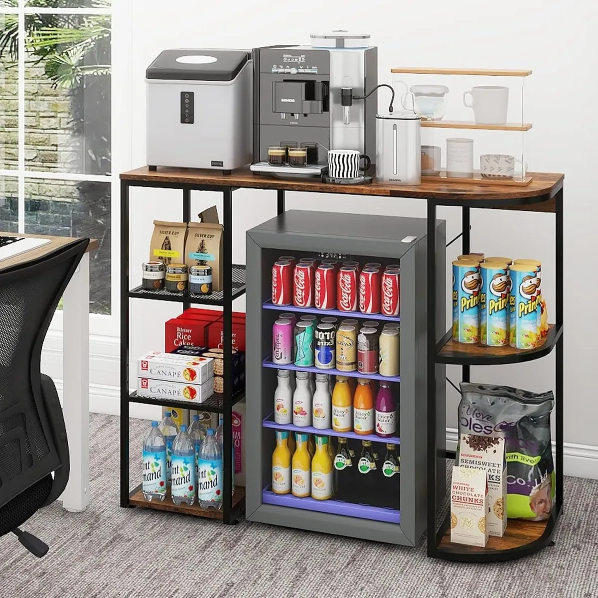 Mini Fridge Cabinet with Storage for Home Dorm - Image 1