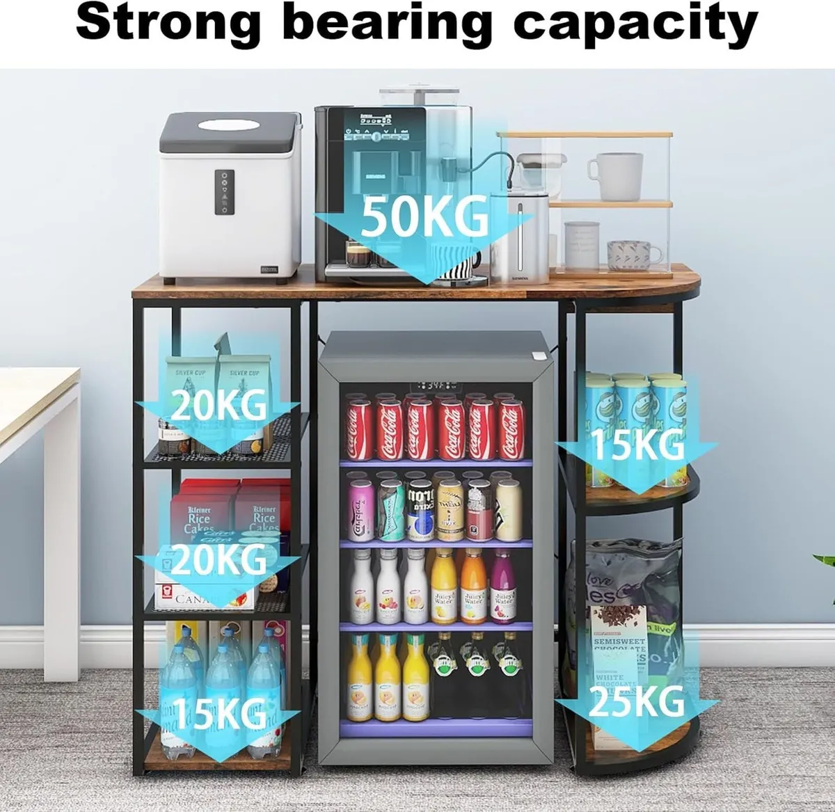 Mini Fridge Cabinet with Storage for Home Dorm - Image 3