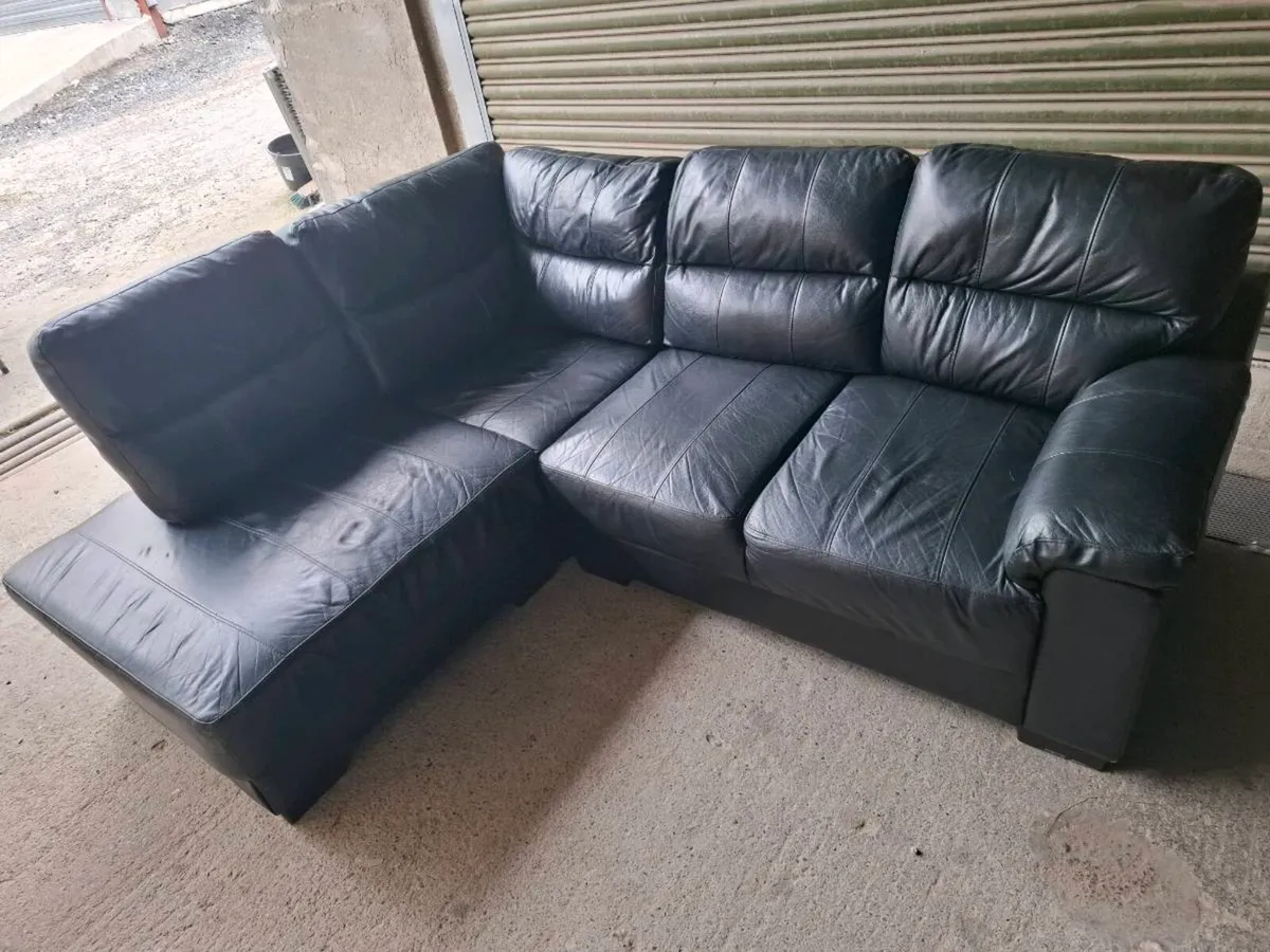 Wyvwrn L shape leather sofa (DELIVERY) - Image 1