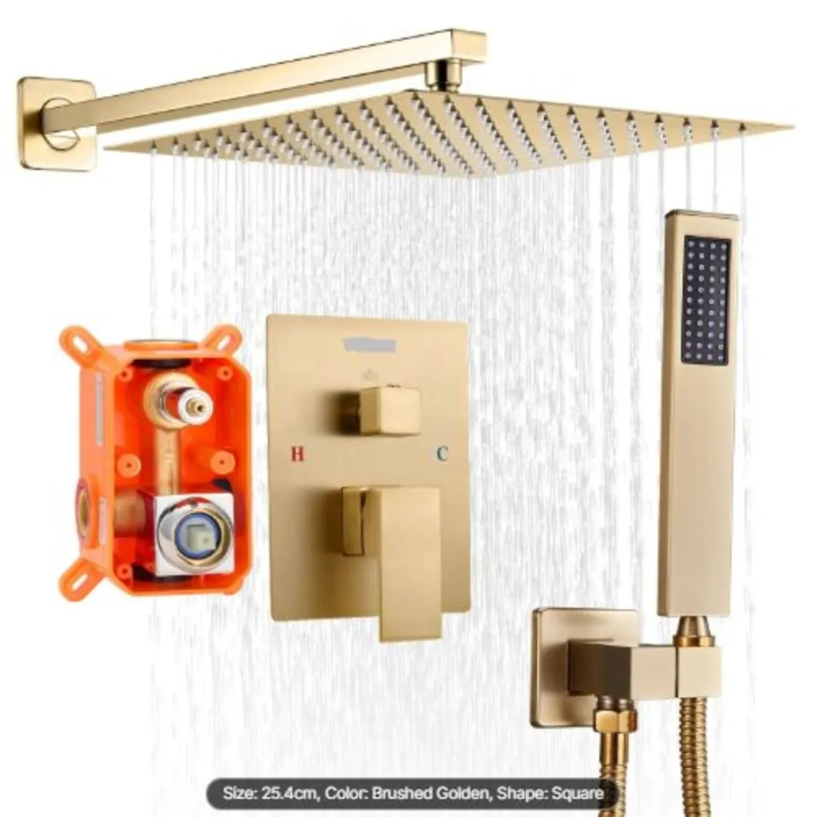 Shower Faucet Set,Rainfall Bathroom Shower System - Image 1