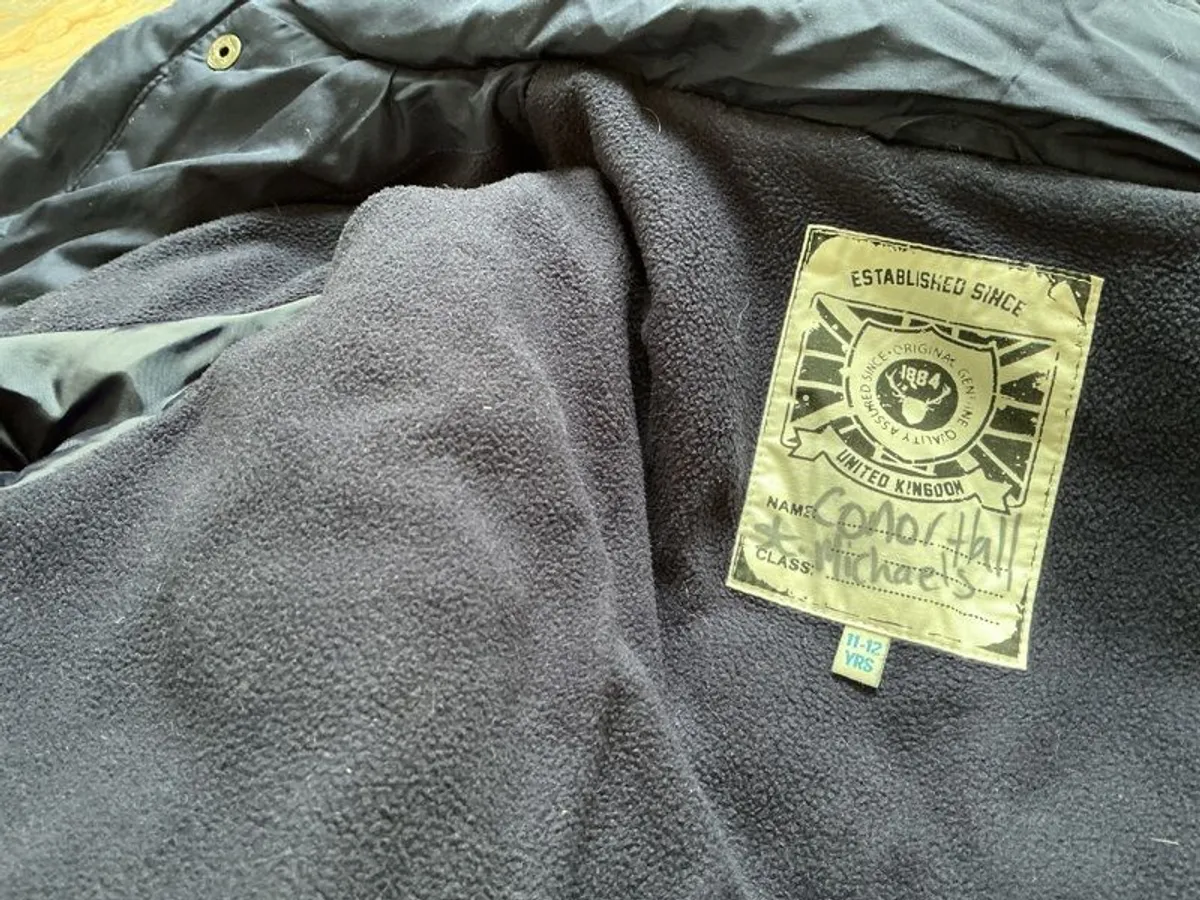 M&S boys navy padded coat - Image 4