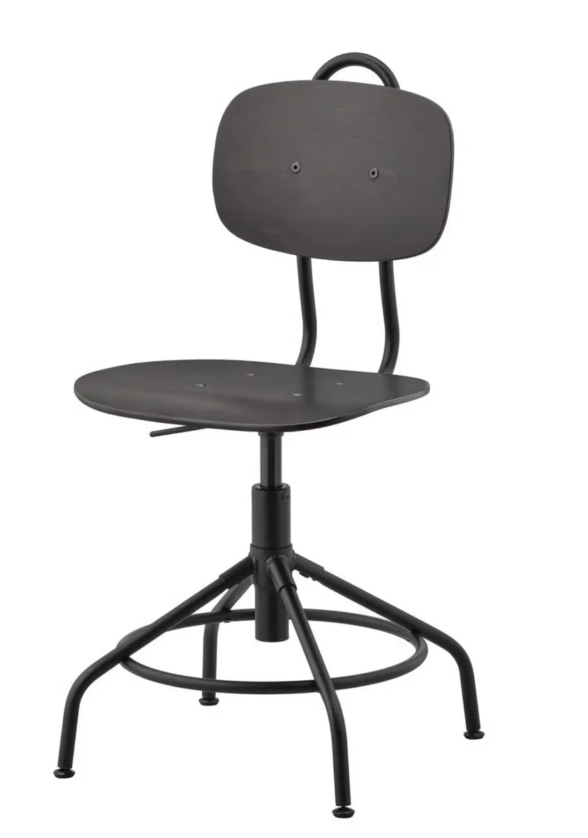 Ikea Black Swivel Chairs (x 5) - Image 1