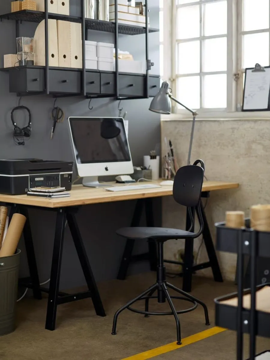 Ikea Black Swivel Chairs (x 5) - Image 4