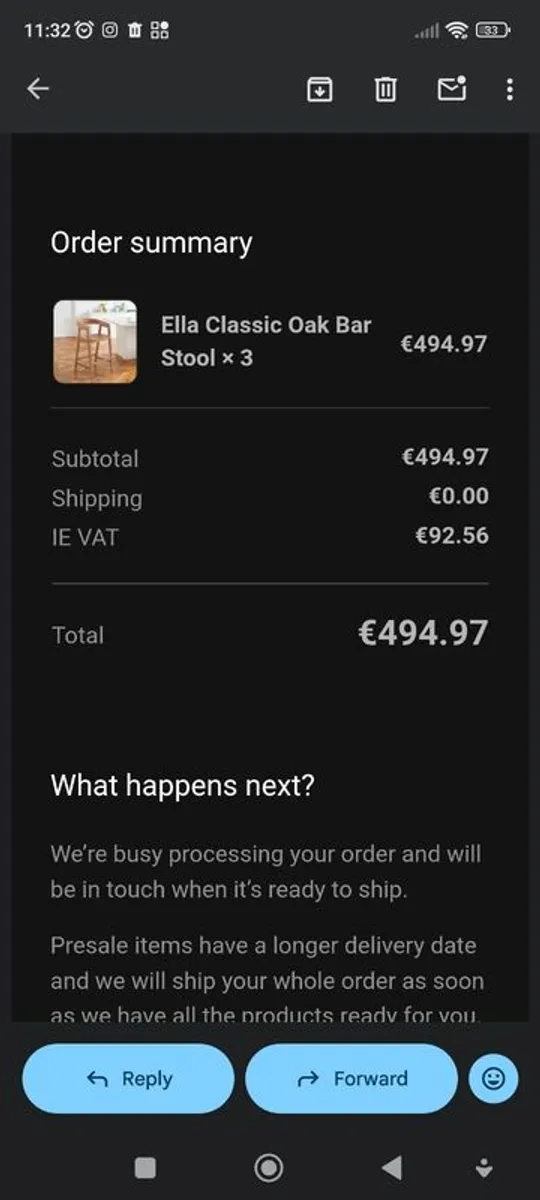 Ella Classic Oak Bar Stool / Island stool - Image 4
