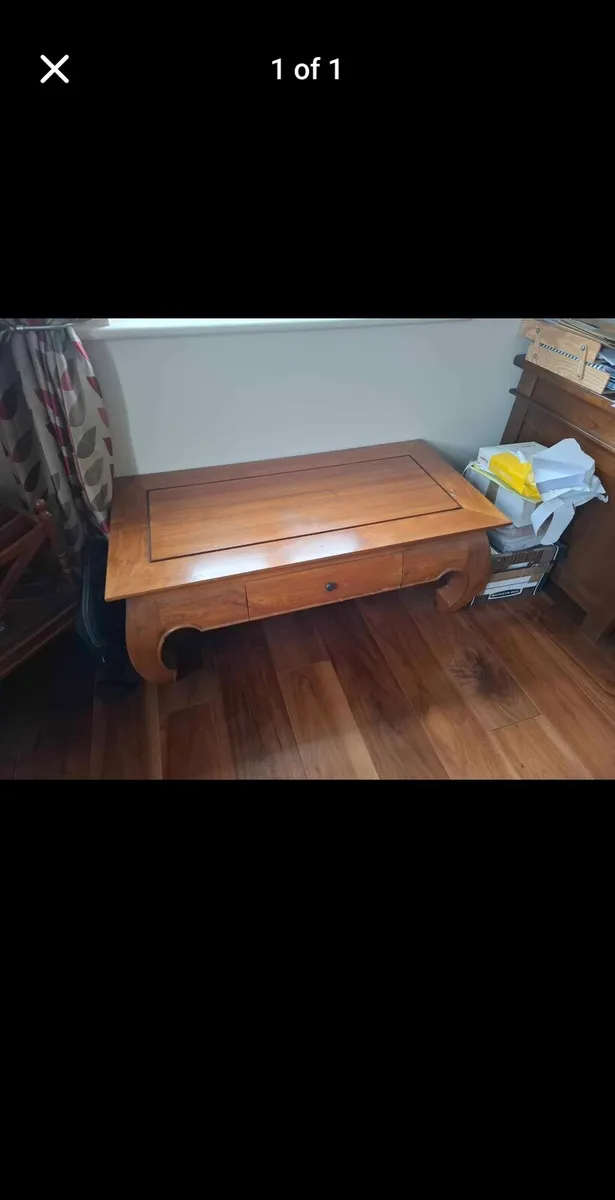 Solid Teak Coffee Table - Image 1