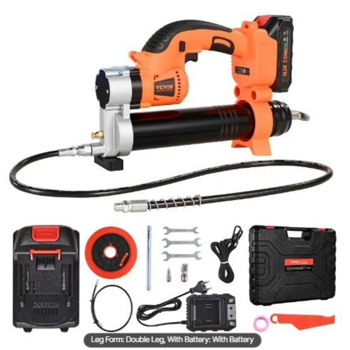 Cordless Grease Gun, 8000 PSI Max Pressure - Image 1