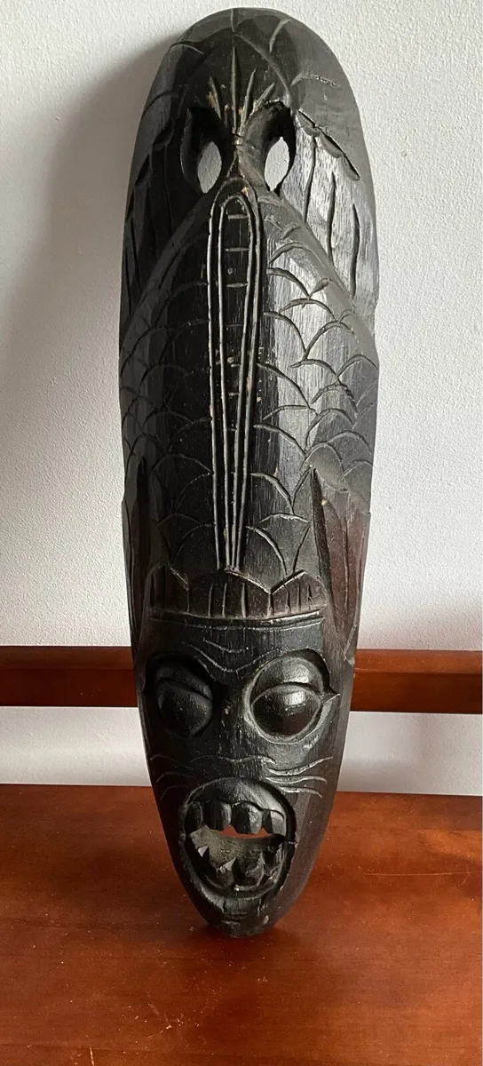 Hand Carved Tribal African Mask - Image 3