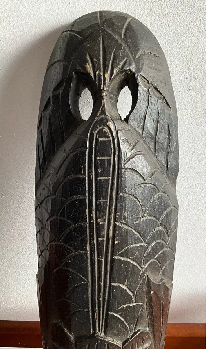 Hand Carved Tribal African Mask - Image 4