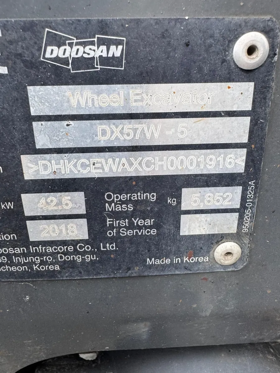 Rubber Duck, Doosan DX57W, - Image 4