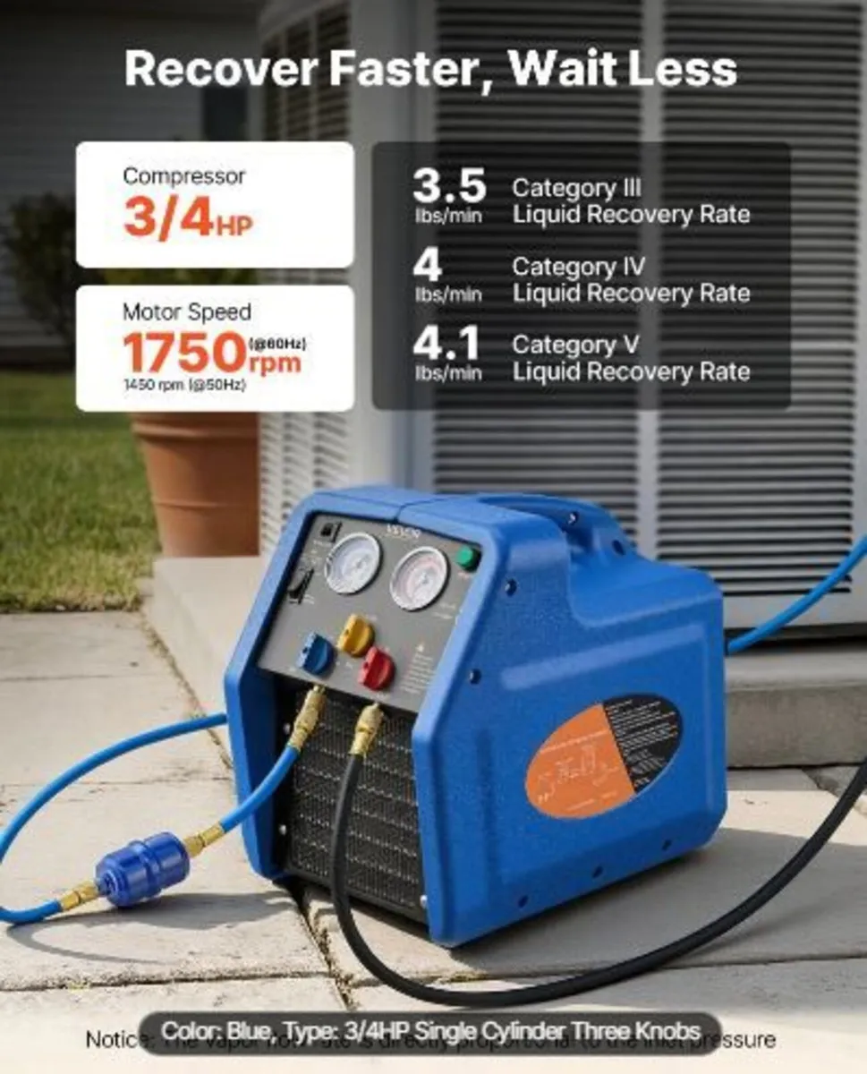 Portable Refrigerant Recovery Machine - Image 3