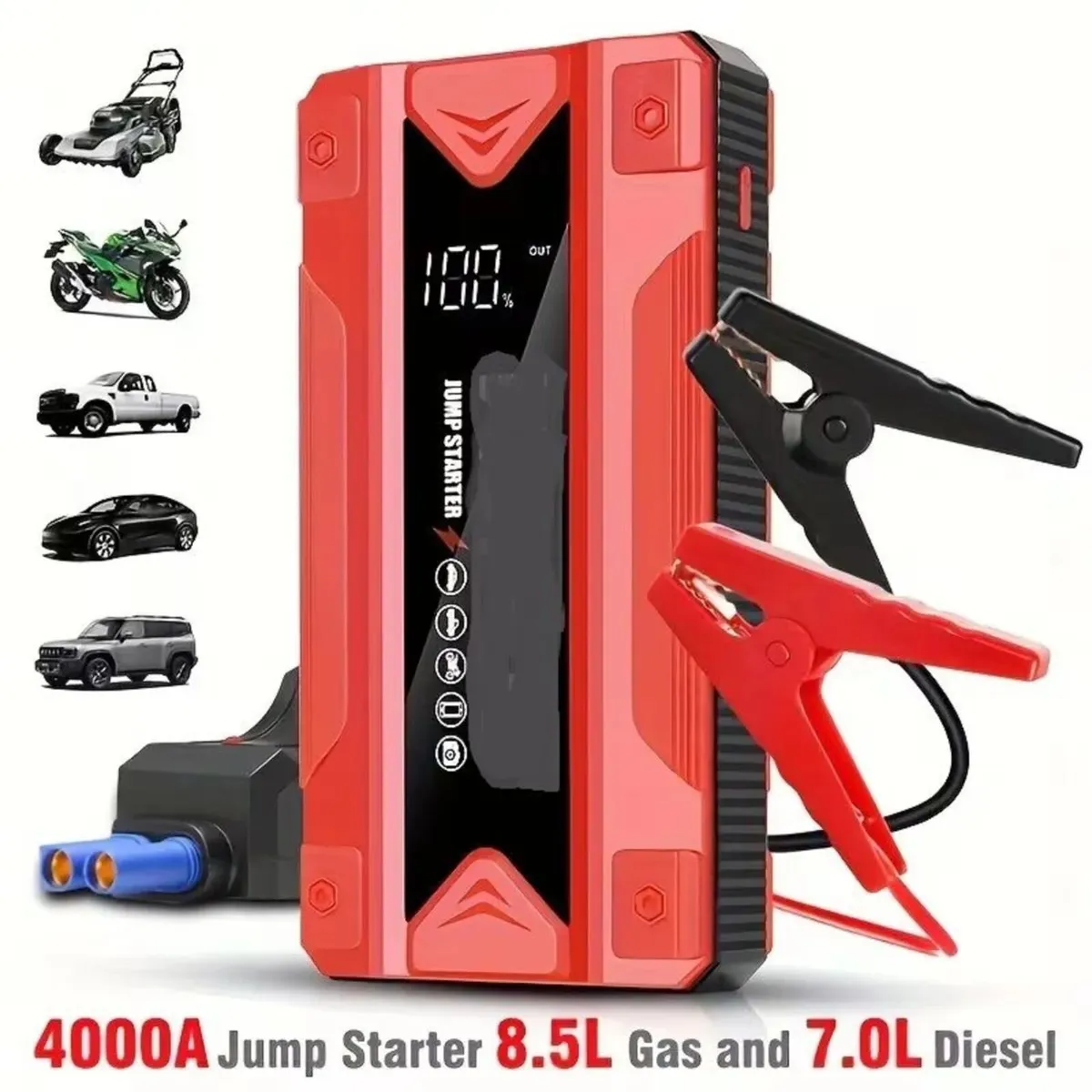 Jump Starter 3000A 4000A 12V Car Battery Booster - Image 1