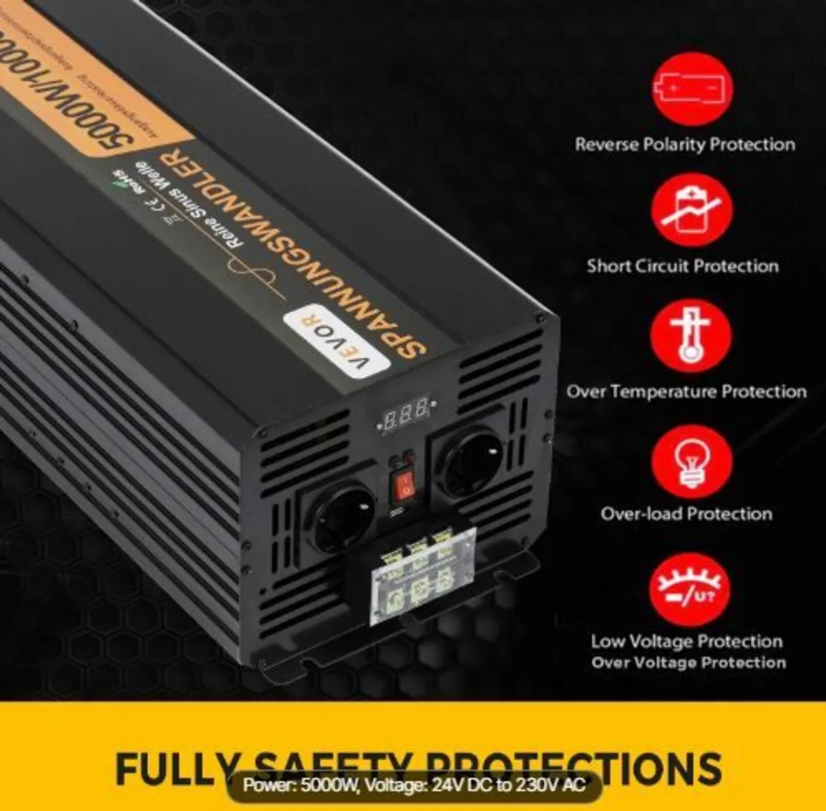 Pure Sine Wave Power Inverter 5000W - Image 2