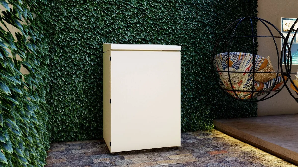 Brand new outside wood pellet boiler