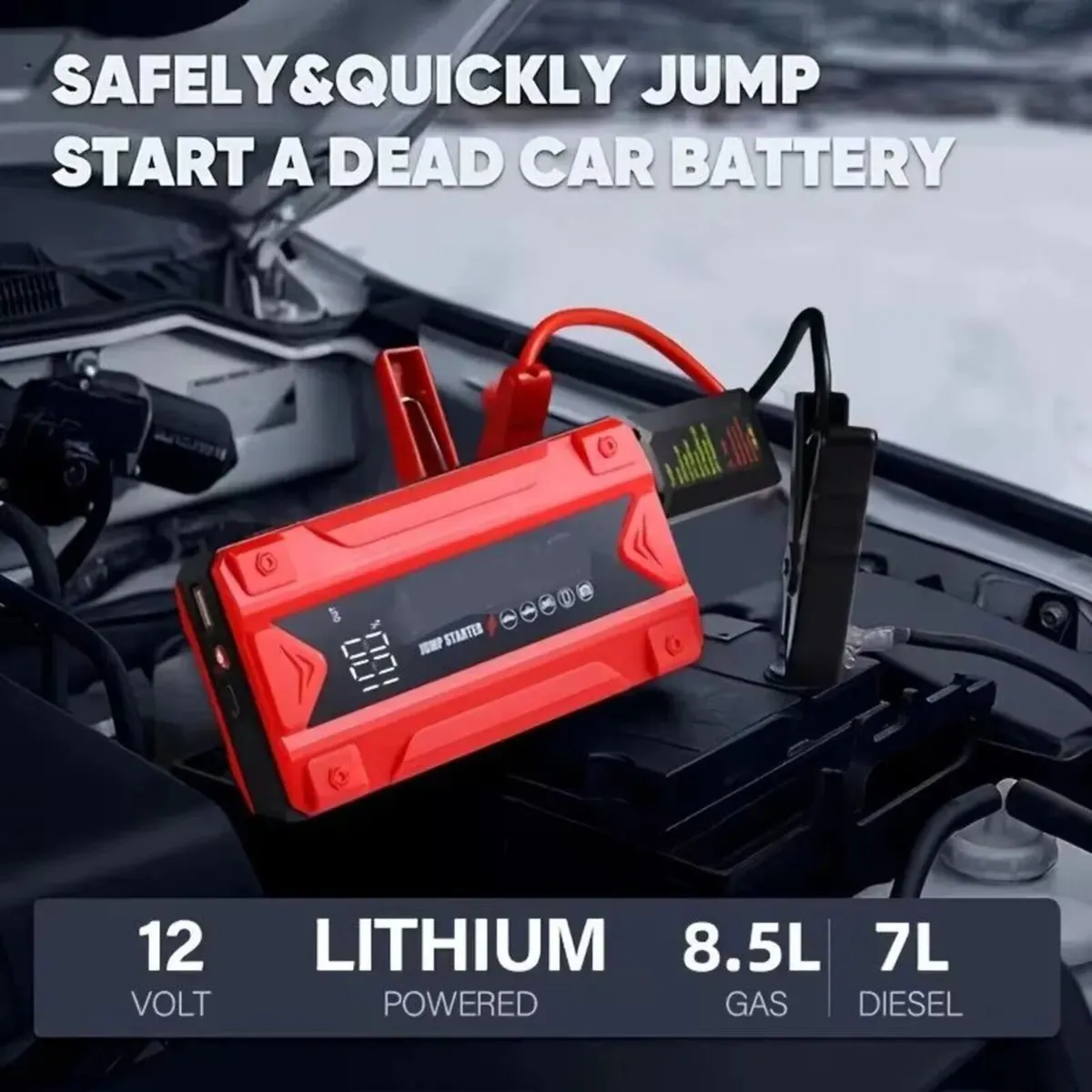 Jump Starter 3000 4000A Portable Car Booster - Image 4