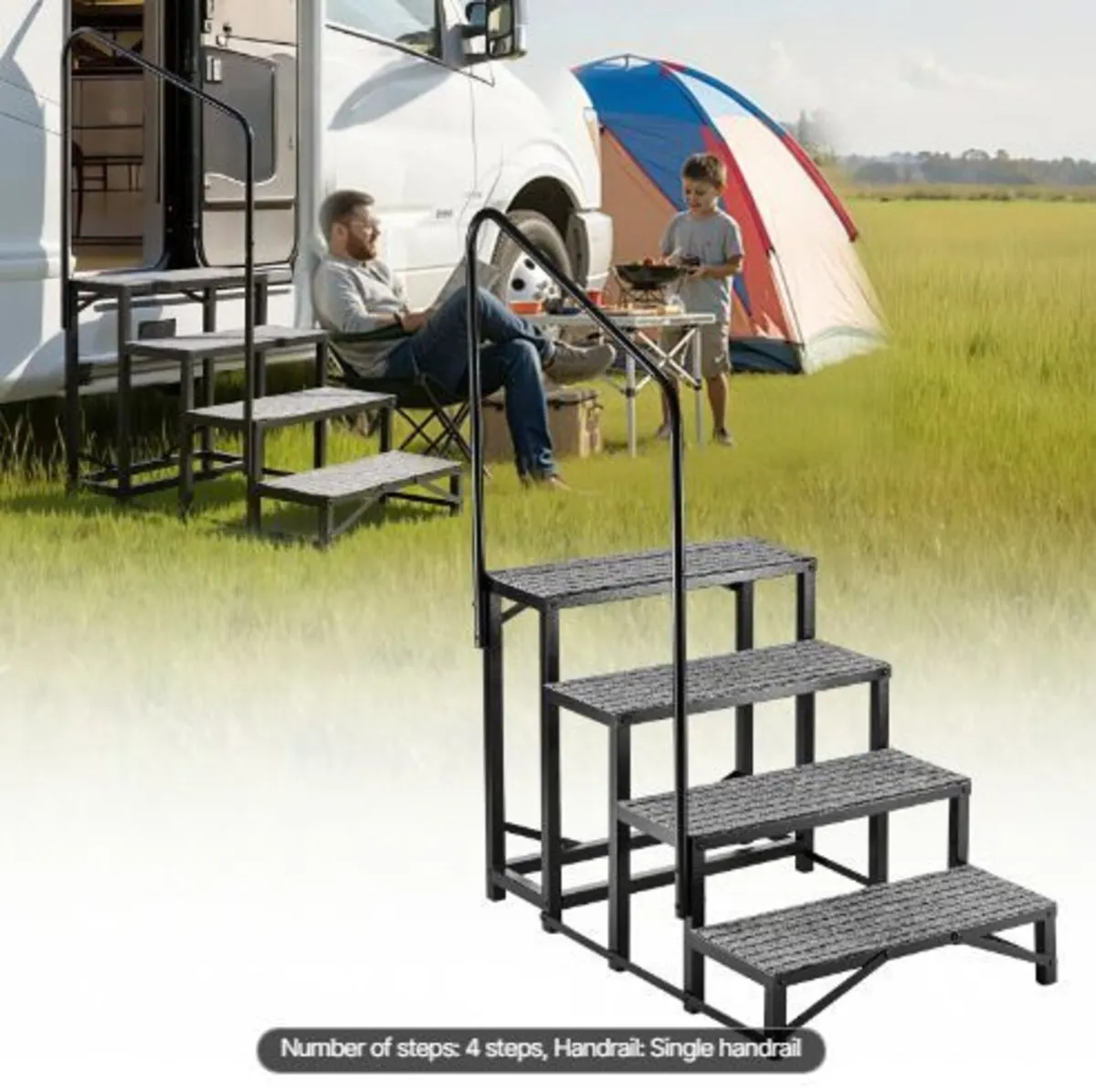 RV Steps with Handrail, 4 Steps - Image 4
