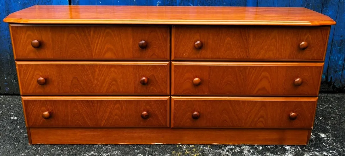 Large Teak Chest of Drawers - Image 1