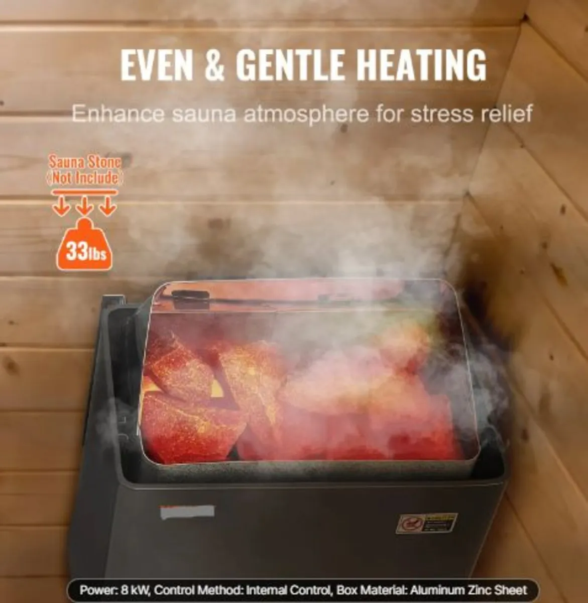 Sauna Heater, 8KW Electric Sauna Stove, 400V 3N - Image 3