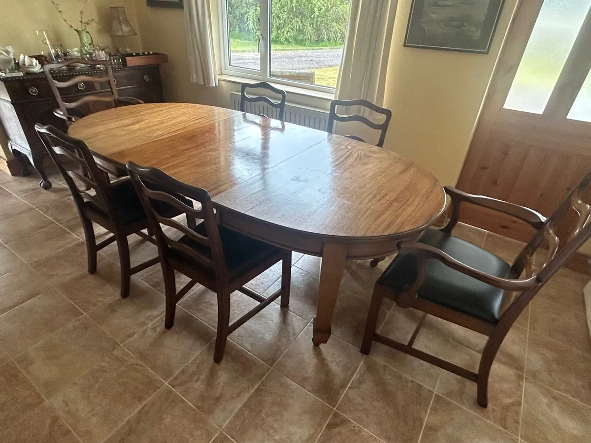 Mahogany Dining Set - Table + Sideboard + 6 chairs - Image 2