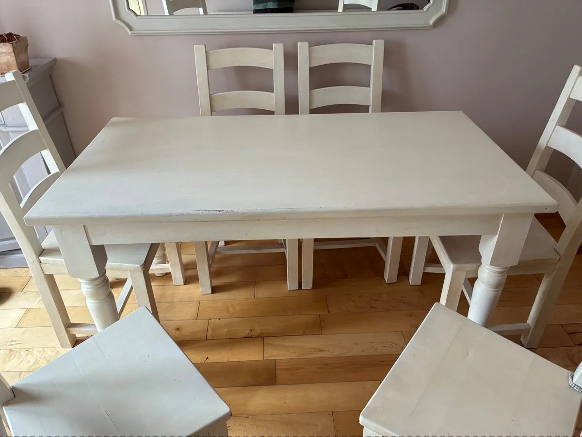Solid Wood Table and 6 Chairs - Image 4