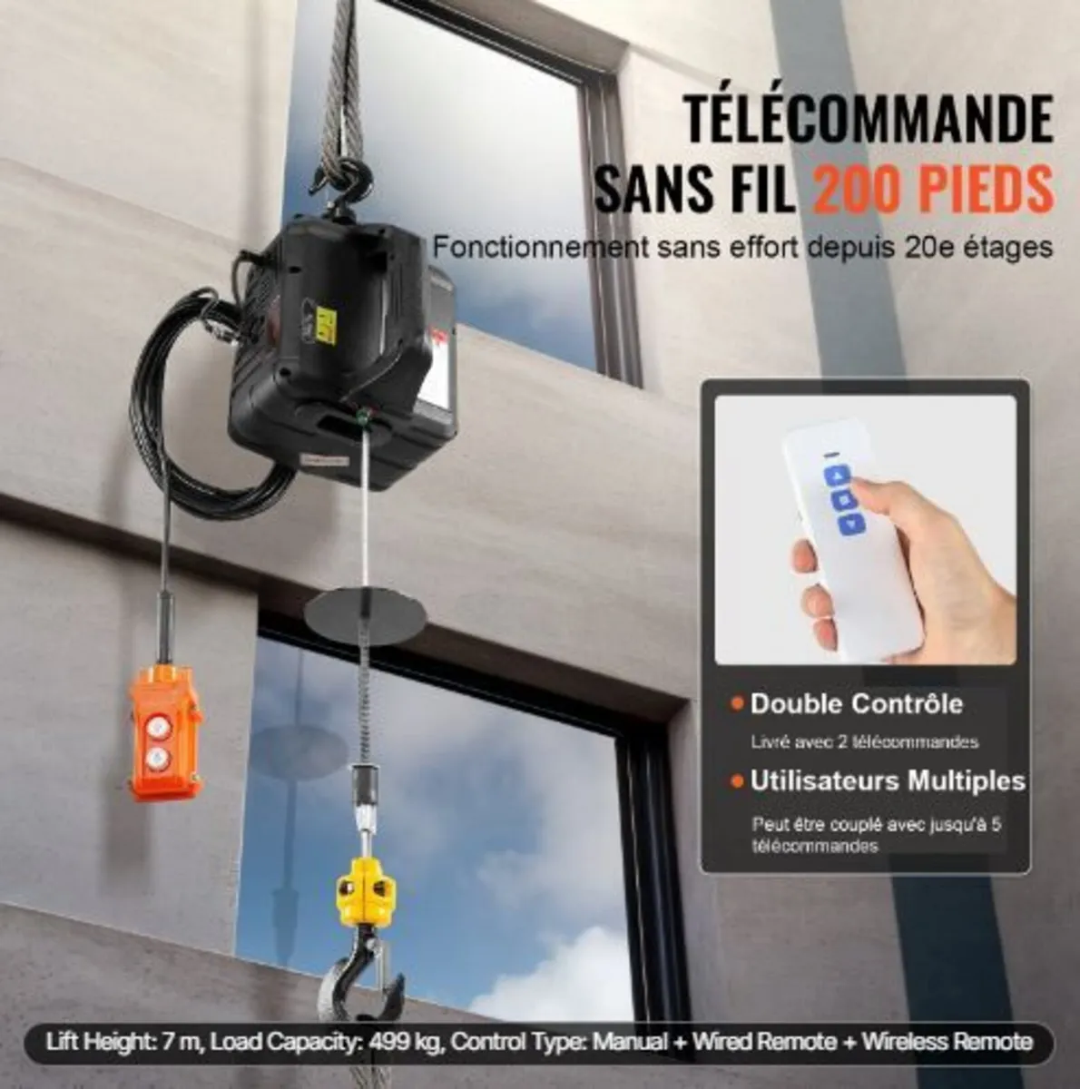 3-in-1 Portable Electric Hoist Winch - Image 1