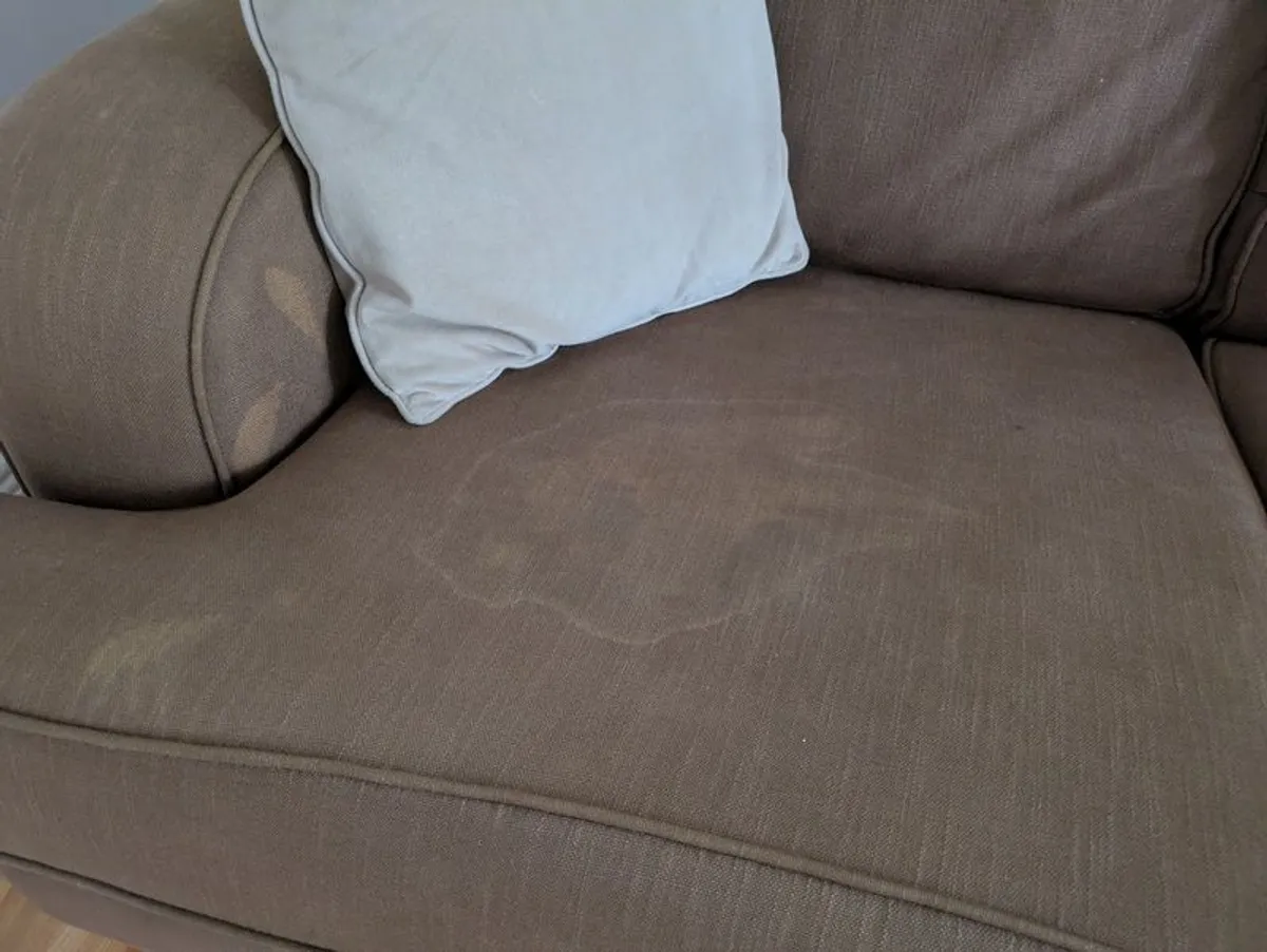 Brown 2 Seater Sofa. Comfortable & Good Condition - Image 3