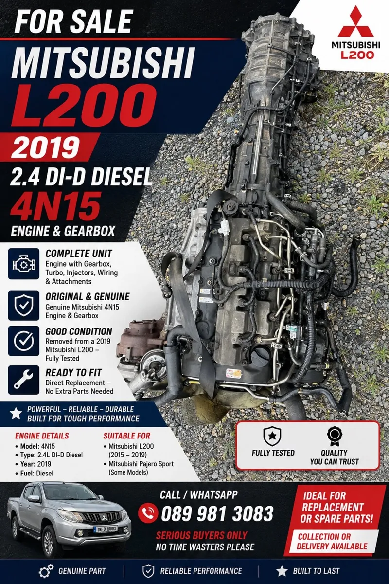 Mitsubishi L200 Diesel Engine (2019). - Image 1