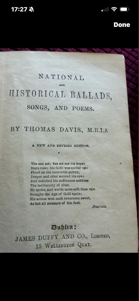 National Ballads Songs & Poems- T Davis 1869 - Image 4
