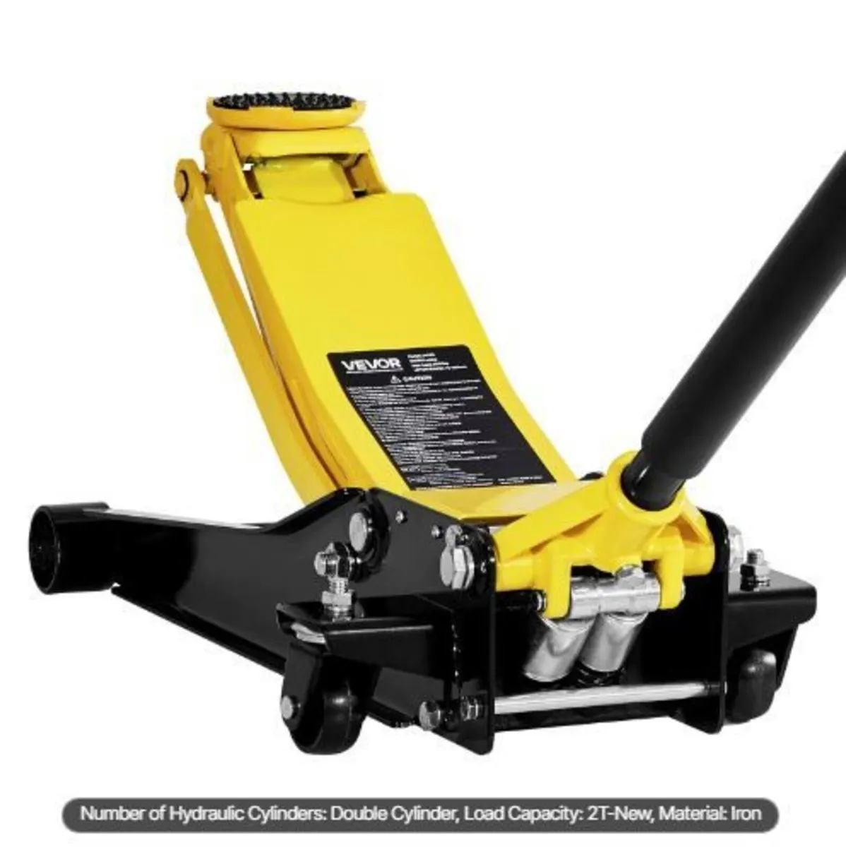 Low Profile Floor Jack, Max 2 Ton Capacity - Image 1