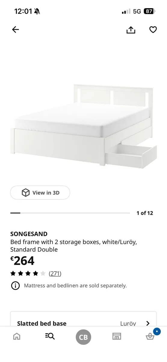 IKEA Double Bed - Image 2