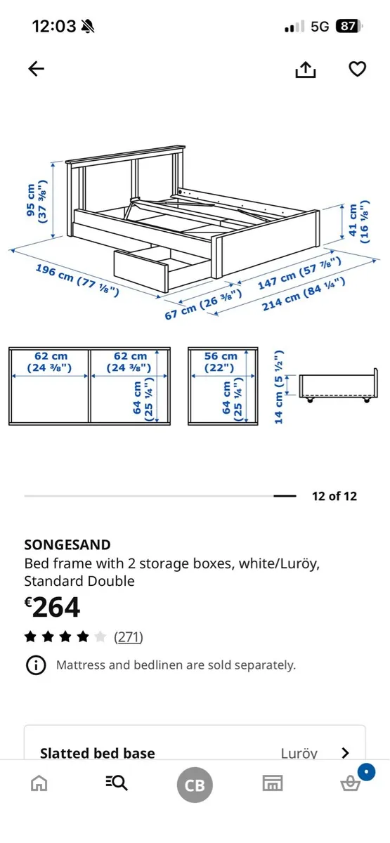IKEA Double Bed - Image 3