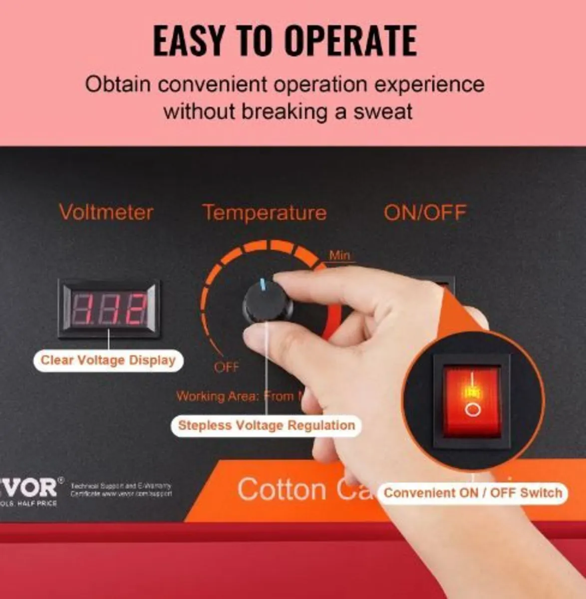 Electric Cotton Candy Machine, 1000W - Image 2