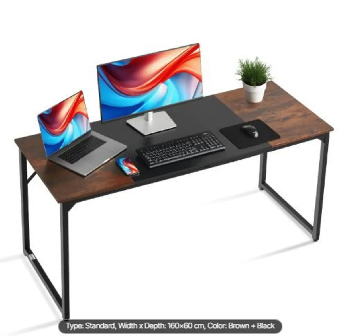 Computer Desk, 160 cm Office Gaming Desk - Image 4