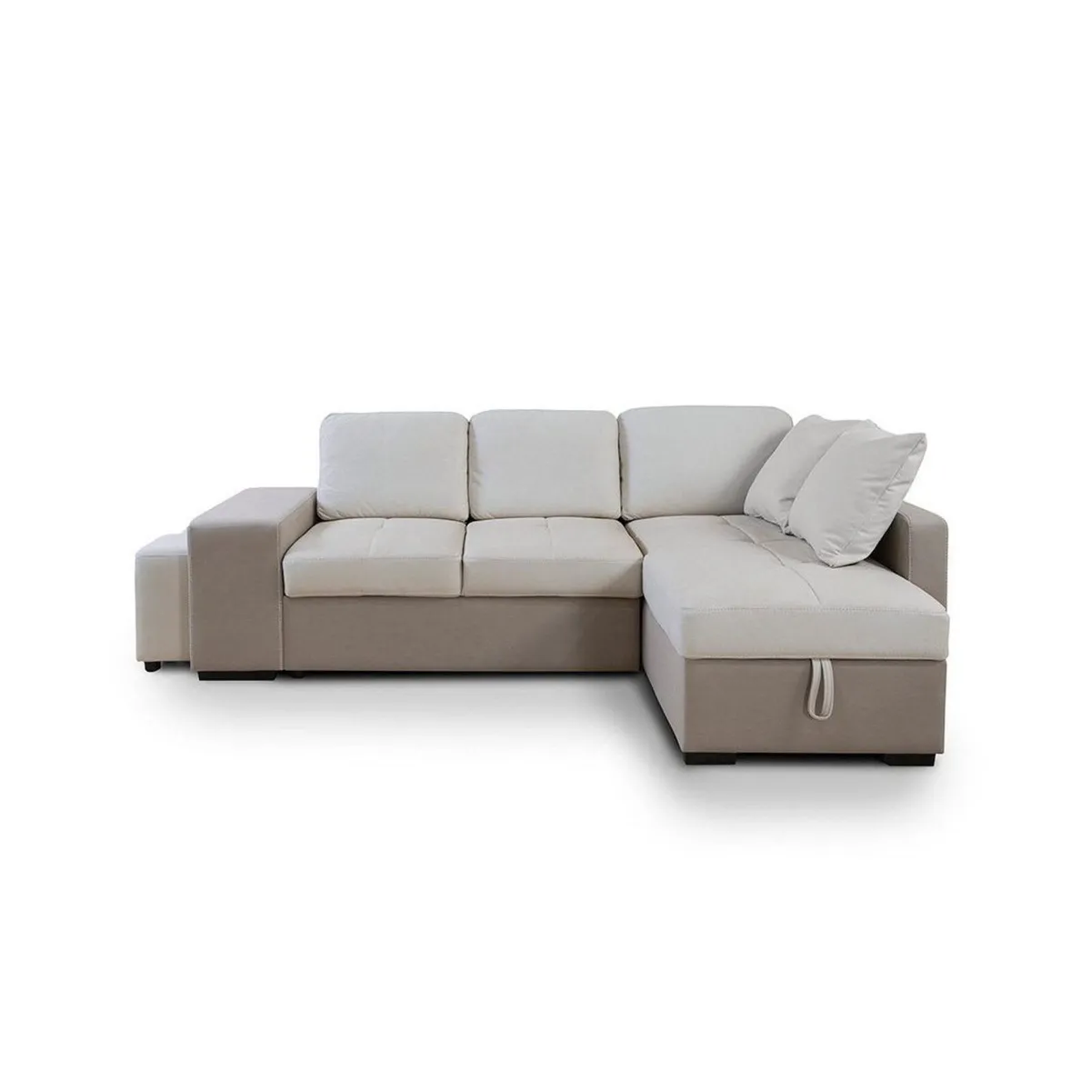 ✨ STACY BEIGE CHAISE LONGUE SOFA BED WITH STORAGE - Image 2
