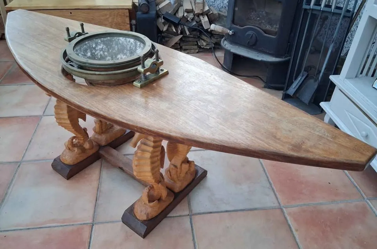 Maritime themed Coffee Table with Pot Compass - Image 1