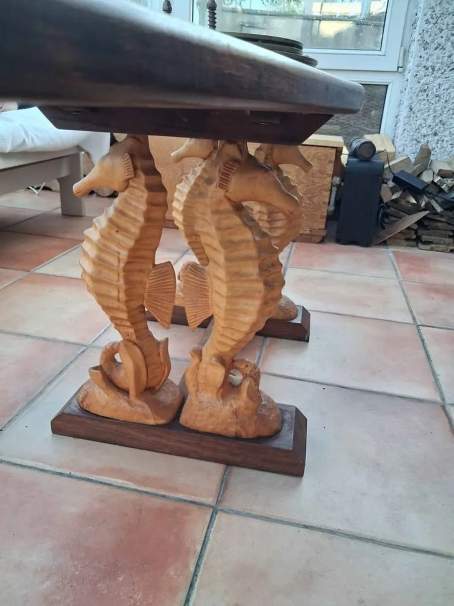 Maritime themed Coffee Table with Pot Compass - Image 4