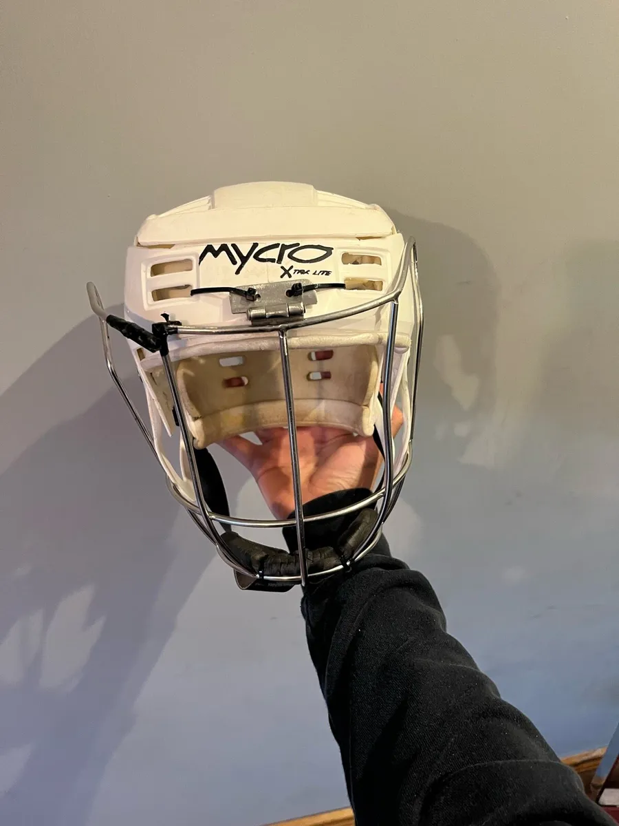 white mycro hurling helmet - Image 1