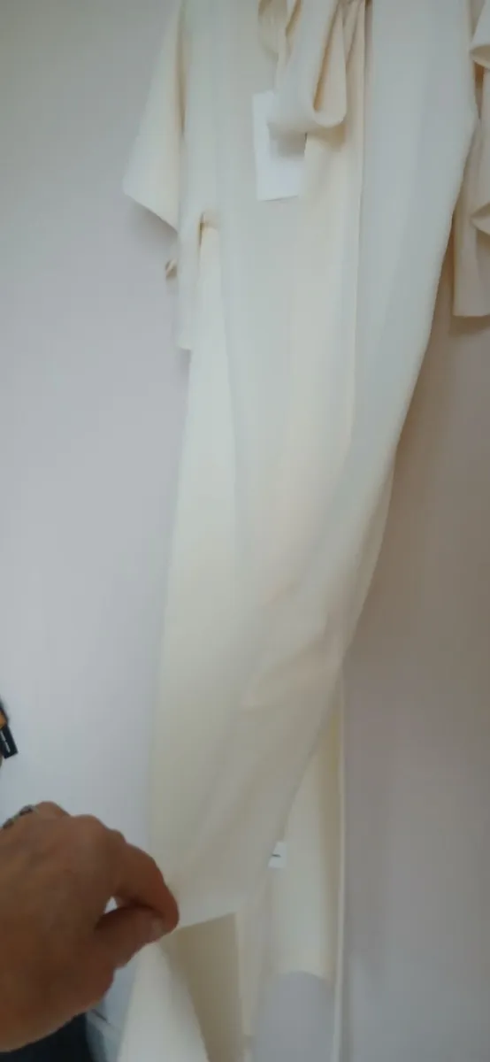 New Zara Cream Midi Dress with Tags - Image 2