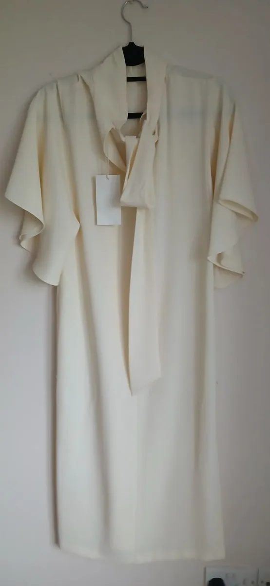 New Zara Cream Midi Dress with Tags - Image 1