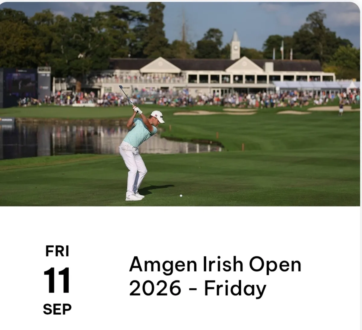 2 Amgen Irish Open tickets  (€80 for both tickets)
