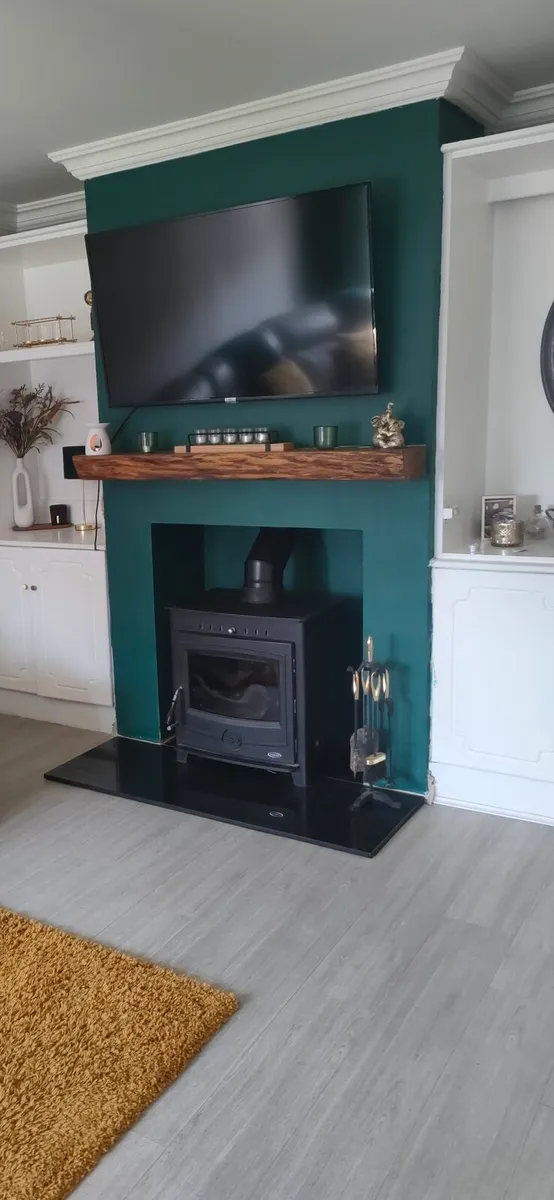18kw stove, granite slab and custom made mantle - Image 1