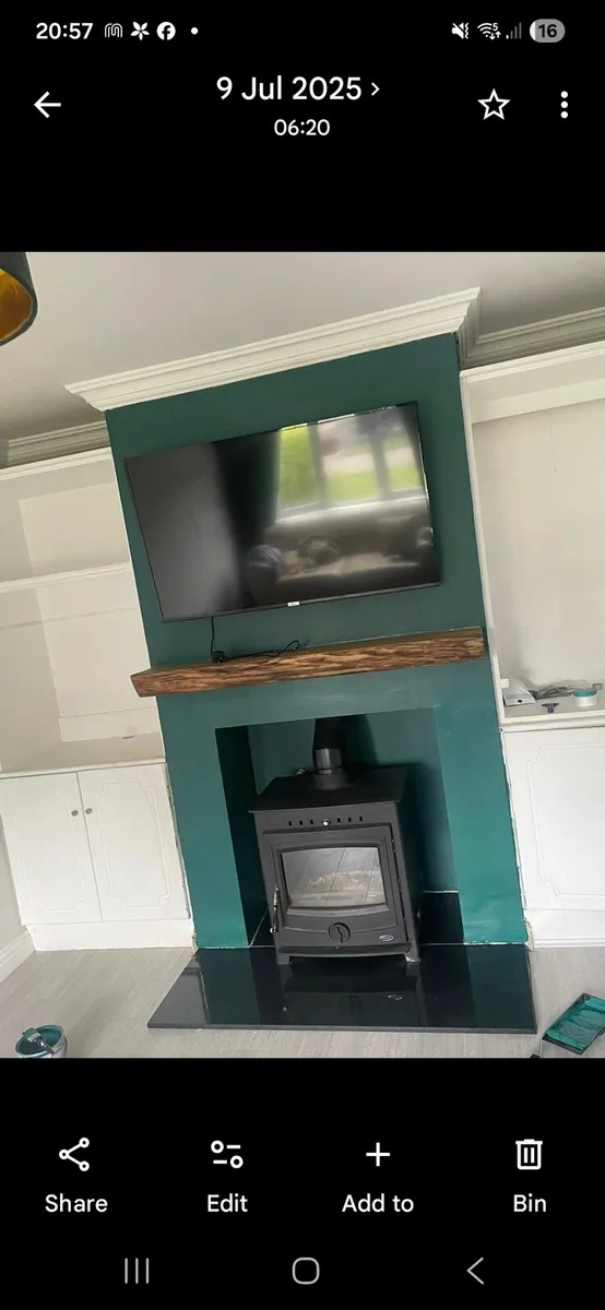 18kw stove, granite slab and custom made mantle - Image 2