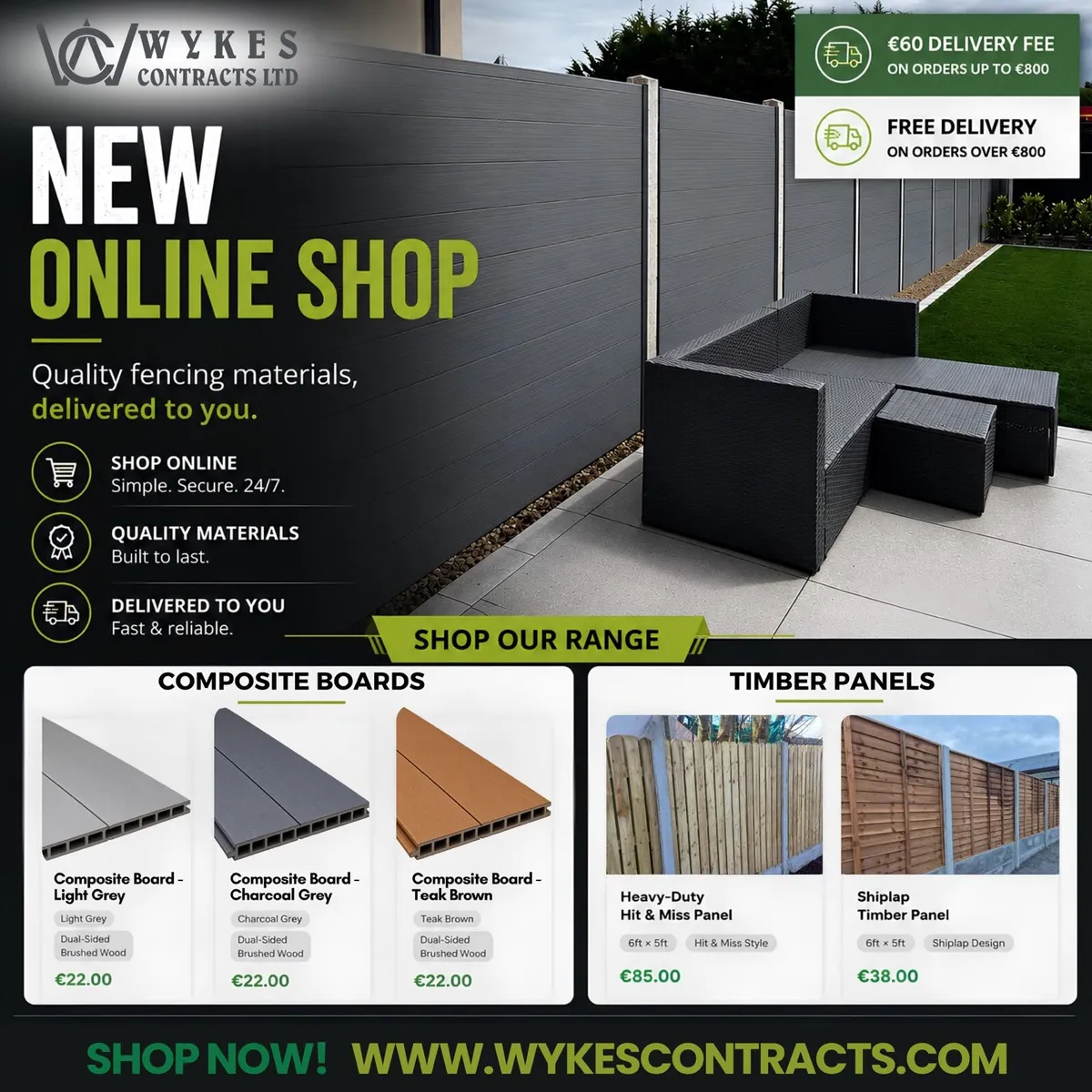 🇮🇪Composite/pvc fencing Irish made 🇮🇪 - Image 1