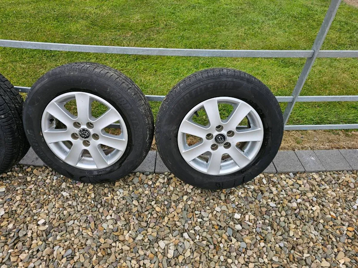 4 OEM Subaru 14" Alloy Wheels & Tires – 5x100 - Image 3