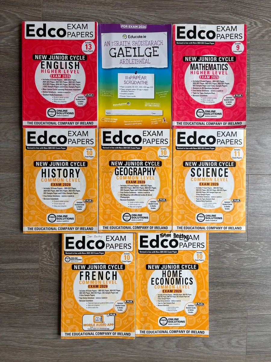 Bundle of Junior Cycle Exam Papers 2026 (Edco & Ed