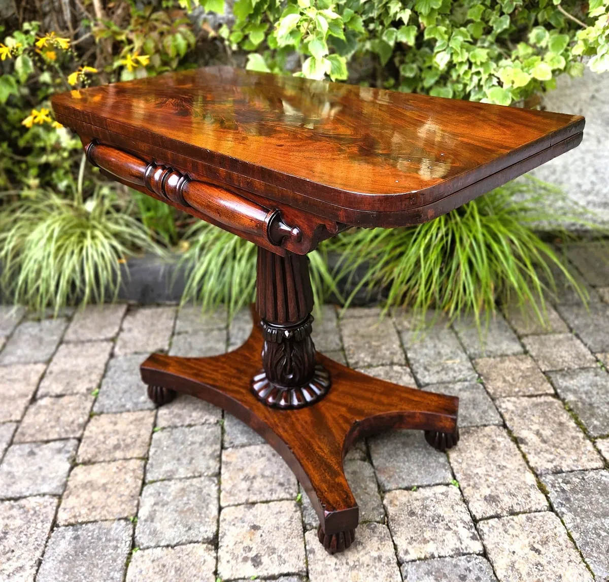 Victorian Mahogany Card Table- Circa 1850 - Image 2
