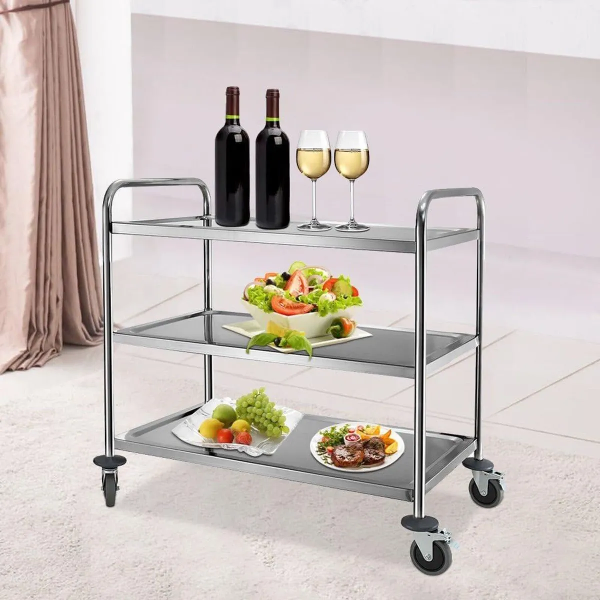 F995 3 Tier Clearing Trolley Large 930x860x535MM - Image 3